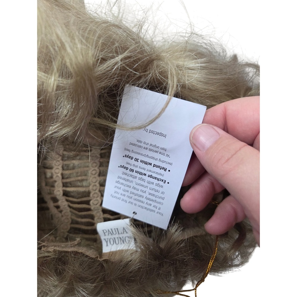 Paula Young A5547 Victoria‎ Wig Light Blonde Curly Short Synthetic Fiber Women - Picture 10 of 15